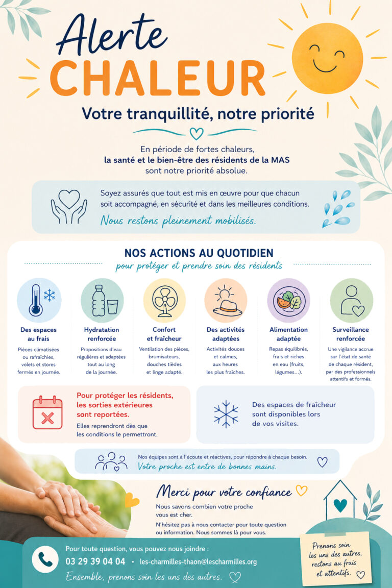 affiche canicule MPP Les Charmilles